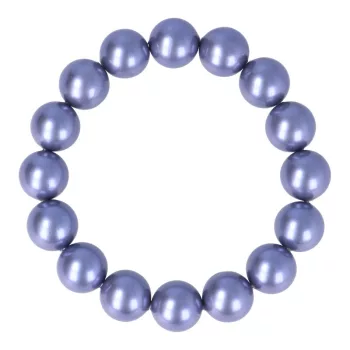 Shell Pearl, szürkéskék, golyós, 12 mm, karkötő