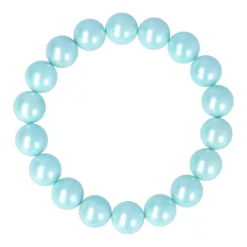 Shell Pearl, világoskék, golyós, 12 mm, karkötő