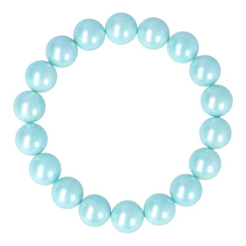 Shell Pearl, világoskék, golyós, 12 mm, karkötő