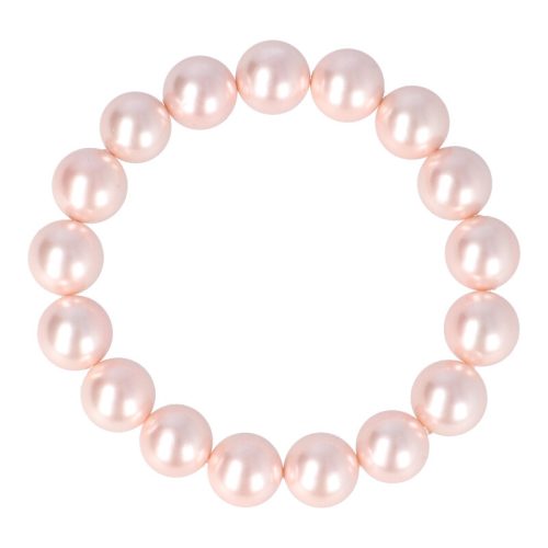 Shell Pearl, rózsaszín, golyós, 12 mm, karkötő