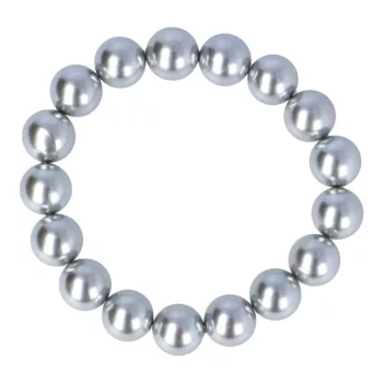 Shell Pearl, szürke, golyós, 12 mm, karkötő