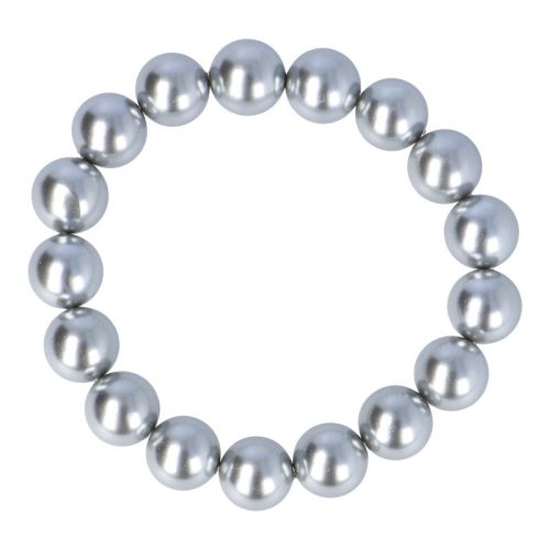 Shell Pearl, szürke, golyós, 12 mm, karkötő