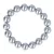 Shell Pearl, szürke, golyós, 12 mm, karkötő