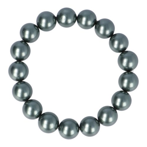 Shell Pearl, olajzöld, golyós, 12 mm, karkötő