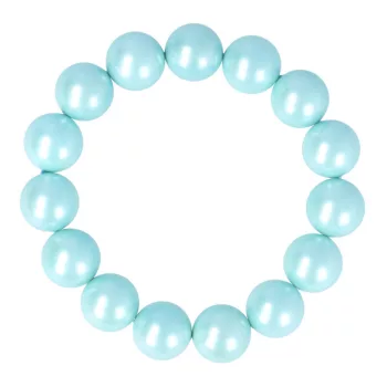 Shell pearl, világoskék, golyós, 14 mm, karkötő