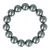 Shell pearl, olajzöld, golyós, 14 mm, karkötő