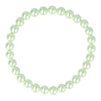 Shell Pearl, világosszöld, golyós, 6 mm, karkötő