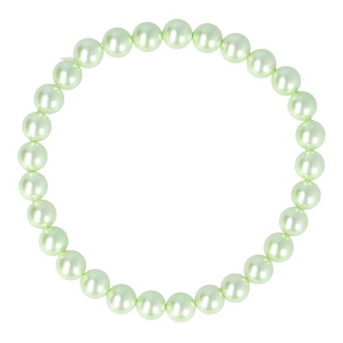 Shell Pearl, világosszöld, golyós, 6 mm, karkötő