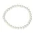 Shell Pearl, fehér, matt, golyós, 6 mm, karkötő