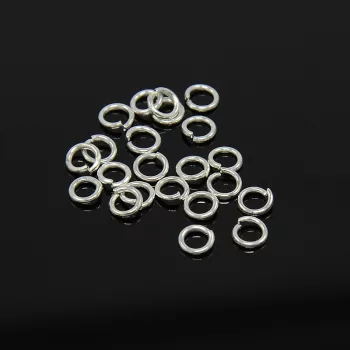 Karika, ezüst szín, 4x0,7 mm (100 db)