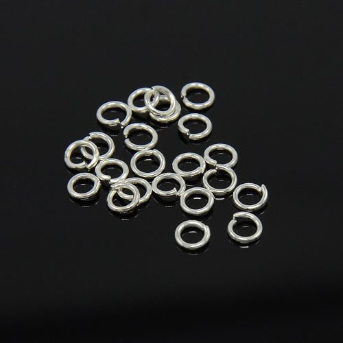 Karika, ezüst szín, 4x0,7 mm (100 db)