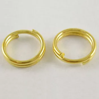 Dupla karika, 6 mm, arany szín (10 db)