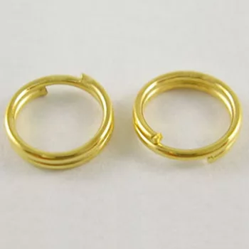 Dupla karika, 6 mm, arany szín (kb. 100 db)