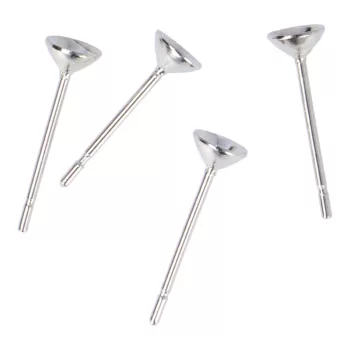 Fülbevaló stift, csészés, 4 mm (10 db)