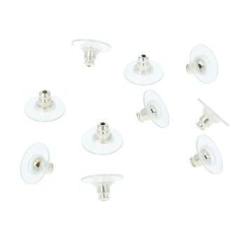 Orvosifém fülbevaló hátlap, gumis, műanyag 