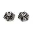 Köztes dísz, gyöngykupak, levél, 10 mm (10 db)