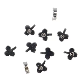   Köztes dísz, pici levél, treff alakú, gödrös, kb. 4 mm (10 db)