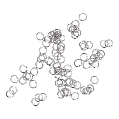 Nemesacél karika, kb. 3x0,4 mm (100 db)
