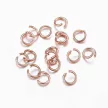Nemesacél karika, rosegold szín, kb. 4x0,6 mm (20 db)