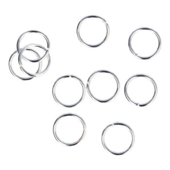 Nemesacél karika, ezüst szín, 9x1 mm (10 db)