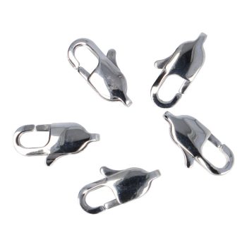 Nemesacél karabiner, lapos, 15 mm (5 db)