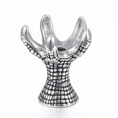 Nemesacél köztes dísz, karom, kb. 16x13 mm (1 db)