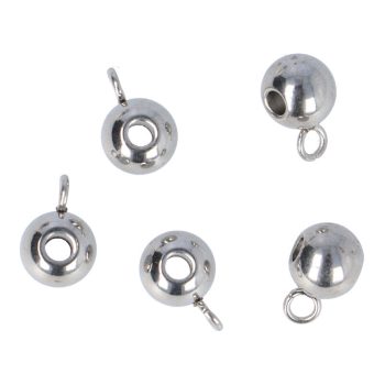 Nemesacél köztes dísz, medáltartó, sima (5 db)