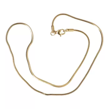   Nemesacél kígyólánc, arany szín, 1,5 mm vékony, kb. 40 cm (1 db)