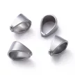 Nemesacél medáltartó, medál akasztó, kb. 12x8x7mm (5 db)