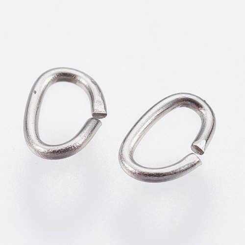 Nemesacél oválkarika, kb. 3x4 mm (20 db)