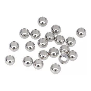 Orvosi fém baligyöngy, sima, 5x3 mm (10 db)