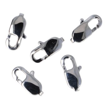 Orvosi fém, karabiner, lapos, 15 mm (5 db)