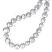 Barokk, szürke tenyésztett gyöngy nyaklánc, "B" 10-11 mm, 45 cm