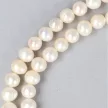Kerek, fehér tenyésztett gyöngy nyaklánc, 5-6 mm, 45 cm (AAA)
