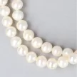 Kerek, fehér tenyésztett gyöngy nyaklánc, 6-6,5 mm, 45 cm (A)
