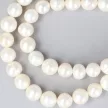 Kerek, fehér tenyésztett gyöngy nyaklánc, 8,5-9 mm, 45 cm 