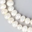 Potátó, fehér tenyésztett gyöngy nyaklánc, 5-7 mm, 45 cm