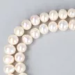 Potátó, fehér tenyésztett gyöngy nyaklánc, 7-8 mm, 45 cm