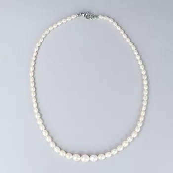 Fehér tenyésztett gyöngy ékszerszett növekvő 5-10 mm 