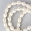Rizsszemű, fehér tenyésztett gyöngy szett, 5,5-6 mm (AA)