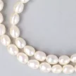 Rizsszemű, fehér tenyésztett gyöngy szett, 6-6,5 mm (AA)