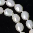 Rizsszemű fehér tenyésztett gyöngy nyaklánc, 6-6,5 mm, ( AA) 45 cm, 925 sterling ezüst kapocs