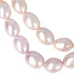 Rizsszemű, lila tenyésztett gyöngy nyaklánc, 7,5-8 mm, 45 cm