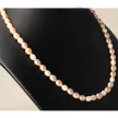 Rizsszemű, multicolor tenyésztett gyöngy nyaklánc, 6-8 mm, 45 cm
