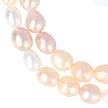 Rizsszemű, multicolor tenyésztett gyöngy nyaklánc, 6-8 mm, 45 cm