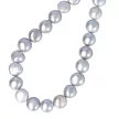Barokk, szürke tenyésztett gyöngy nyaklánc, "B" 10-11 mm, 40 cm