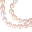 Rizsszemű, lila tenyésztett gyöngy nyaklánc, 7-8 mm, 40 cm