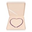 Díszdoboz, belül szív alakú, rózsaszín bársony, pearl felirattal, 19x19 cm