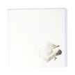 Díszdoboz, fehér papírdoboz arany színű ballagási mintával, 80x80x25 mm