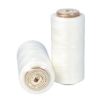 Makramé zsinor viaszos polieszter, 0,8 mm fehér, kb. 260 m